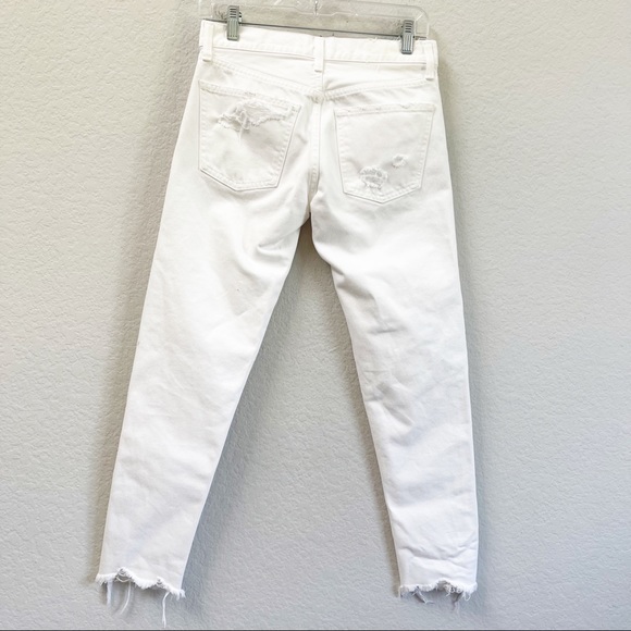 Moussy Vintage Velma Skinny Jeans White Distressed Size 25 - Picture 3 of 8